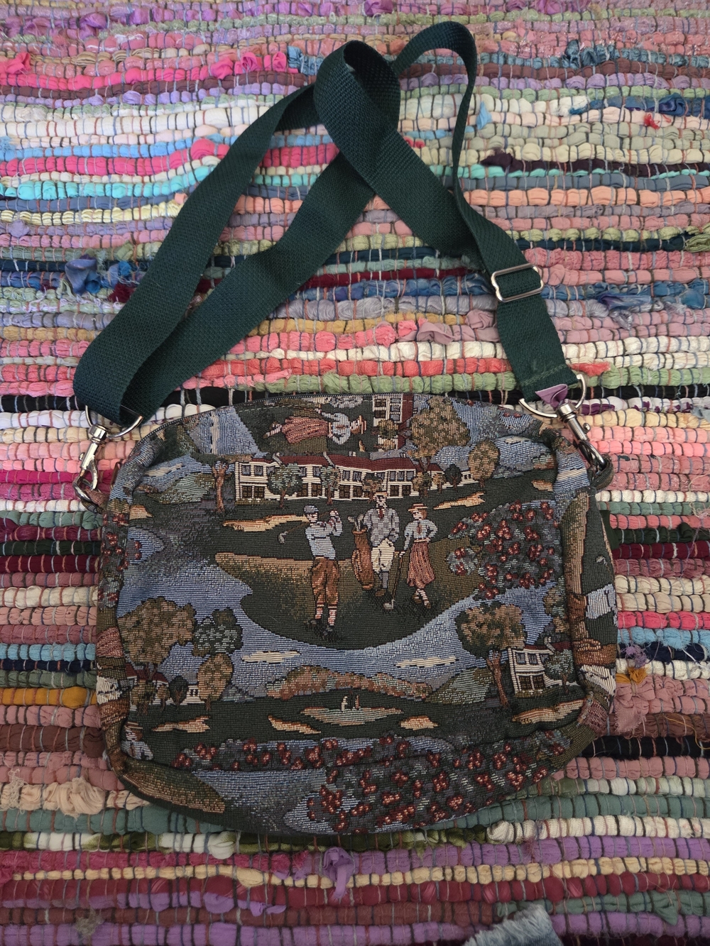 Scenic Golf Tapestry Crossbody Bag